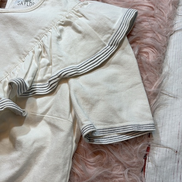 SAYLOR Harriette Denim White Top - Picture 5 of 9